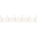 Classic Hook Rack 27 Inches White 6 Hooks (Case of 4) U169