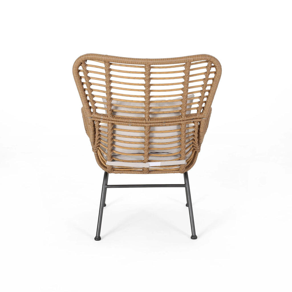 Indoor Wicker Club Chairs with Cushions Set of 2 H475694