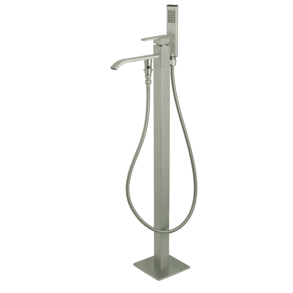 Brushed Brass Freestanding Tub Faucet with Hand Shower P25852