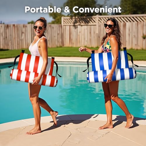 2 Packs Inflatable Pool Floats Chairs G33365