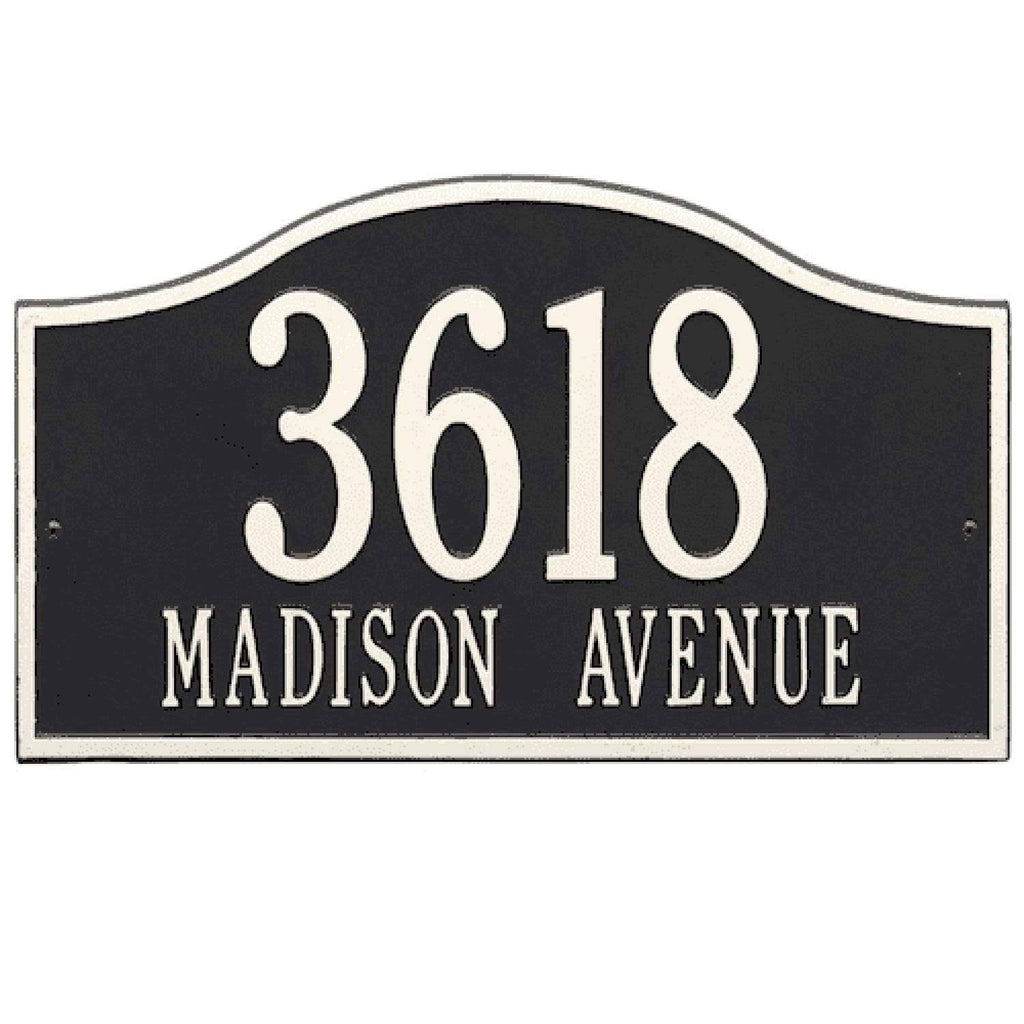 Arch Marker - Standard Lawn - Two Line in Oil Rubbed Bronze Q393