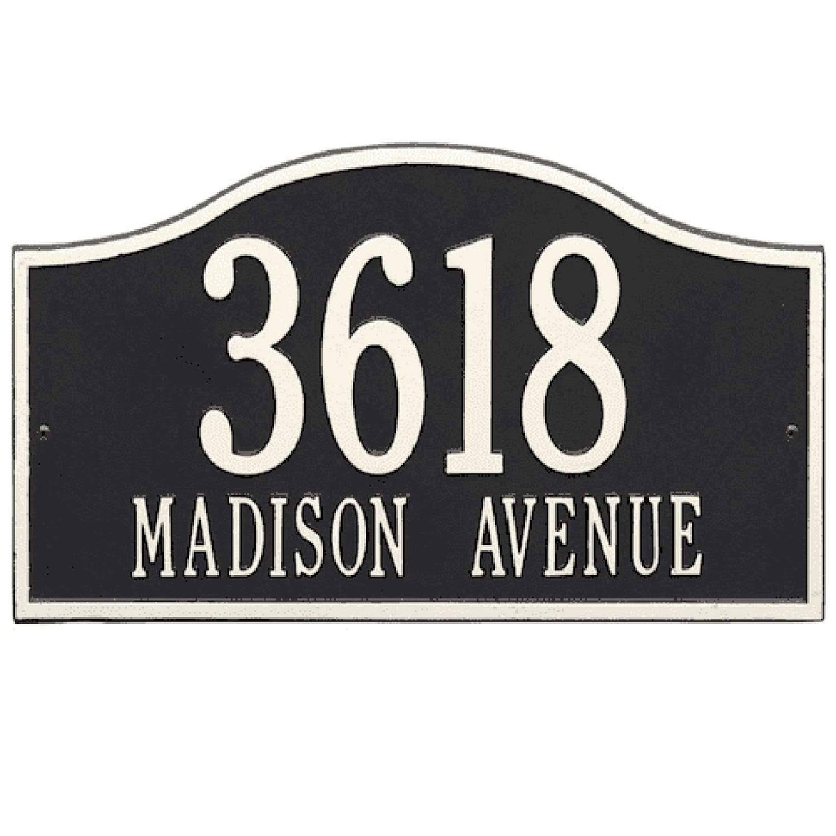 Arch Marker - Standard Lawn - Two Line in Oil Rubbed Bronze Q393