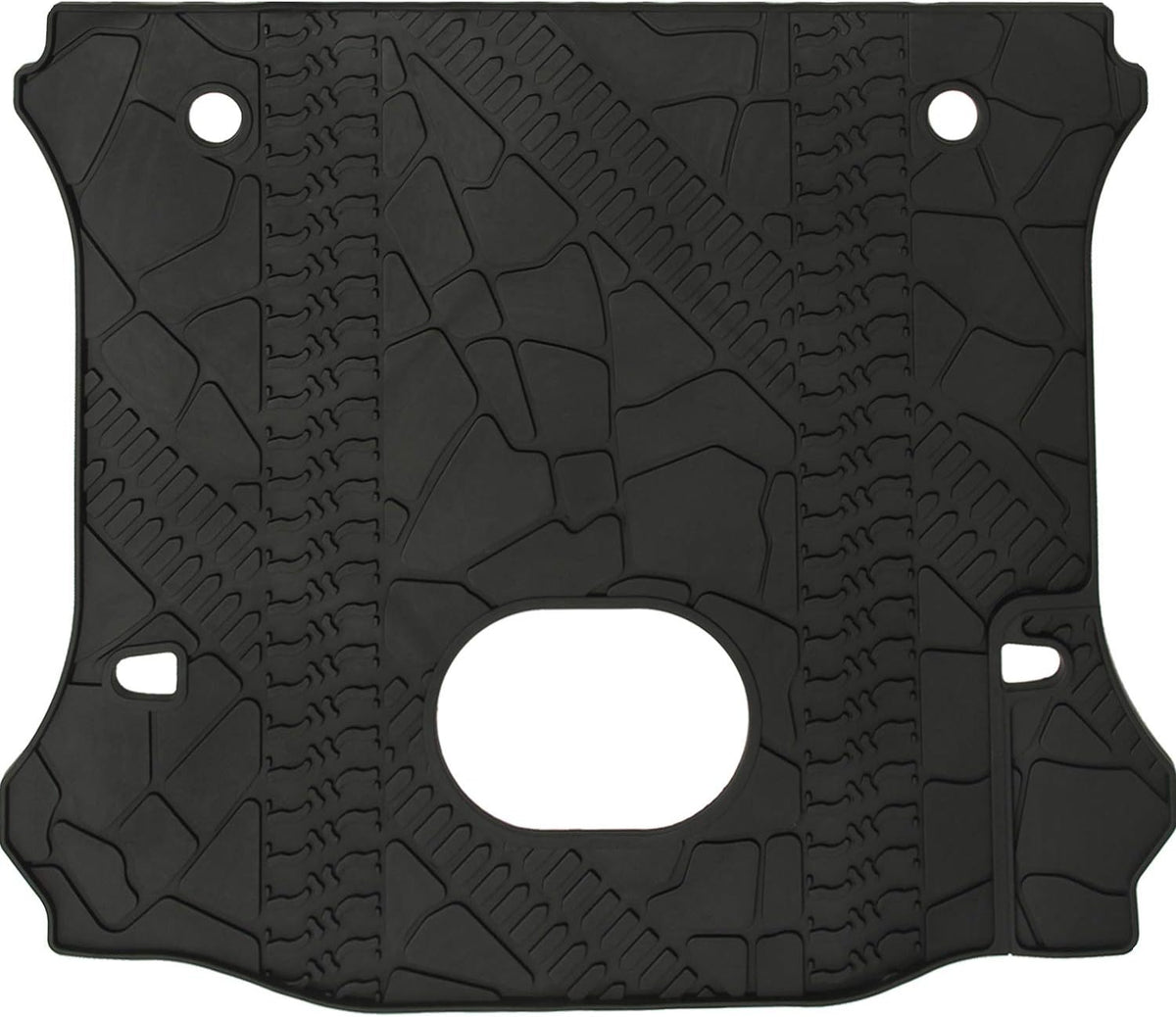 Black TPE Cargo Liner Rear Floor Mat for Jeep Wrangler Unlimited 4 door M4842
