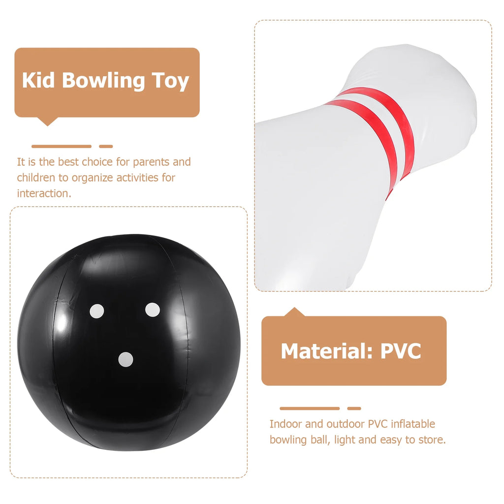 Inflatable Bowling Set Indoor Outdoor Game P800417