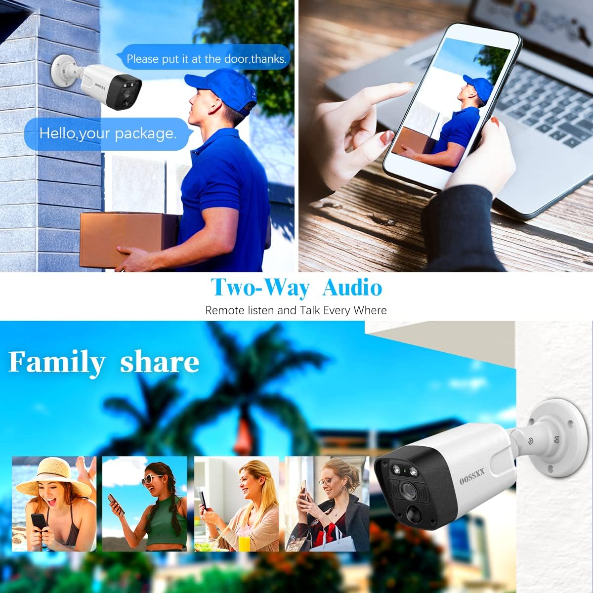 4K 8.0 Megapixel 130° Ultra Wide-Angle 2-Way Audio PoE Outdoor Security Camera C3490
