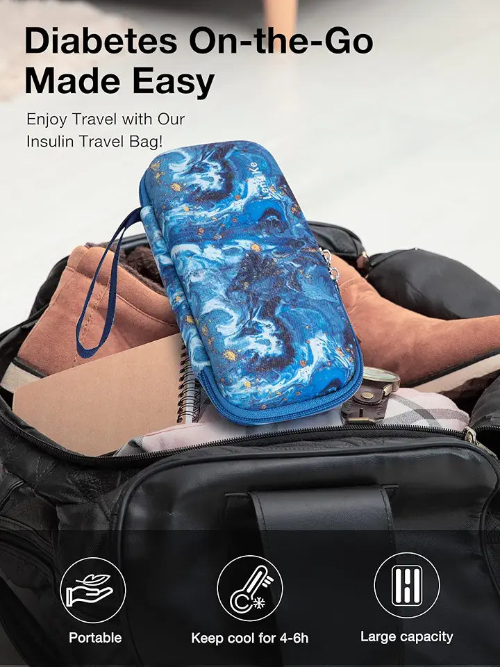 Portable Insulin Pen Cooler Travel Case and 2 Gel Ice Packs Z3678