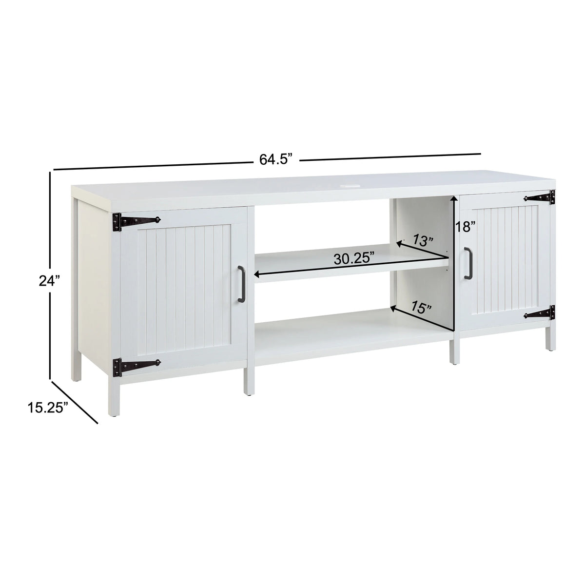 Rustic Weathered Oak TV Stand F2350