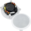 Dual 6-Inch in-Wall/in-Ceiling 2-Way Stereo Sound Speaker with 1" Silk Dome Tweeter and Crossover Network, Pack of 2 V294598