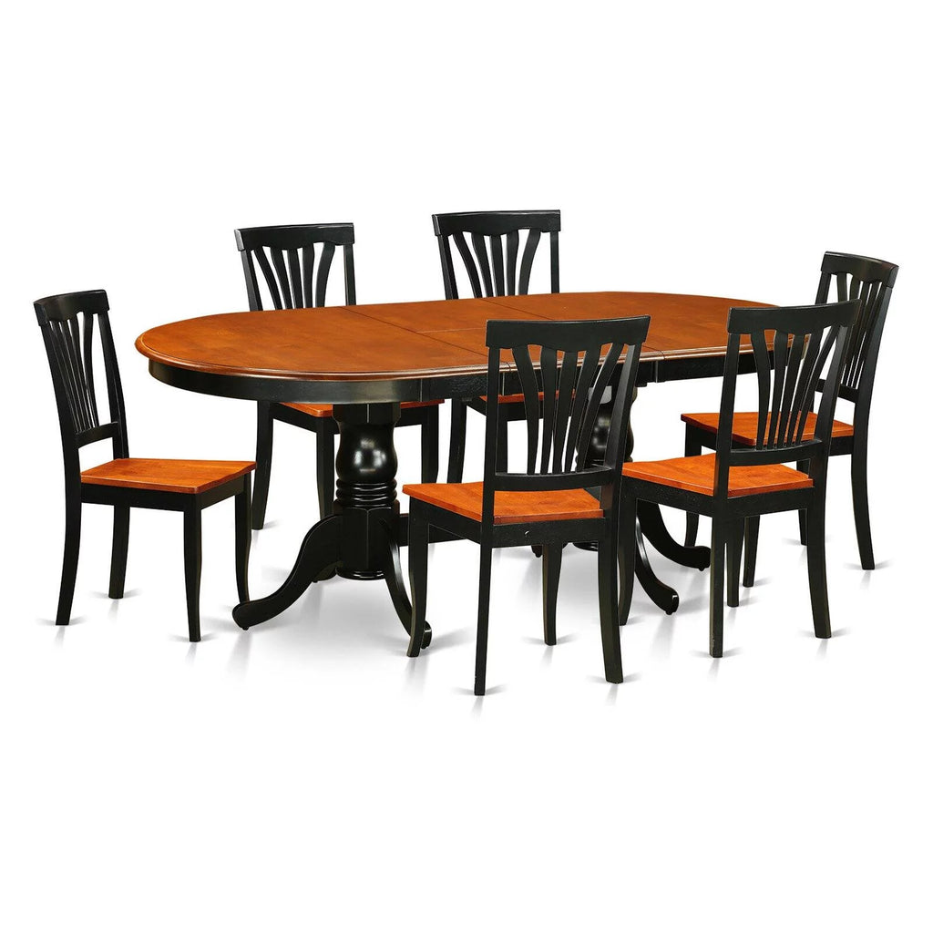 7 Piece Wood Dining Room Table Set L175