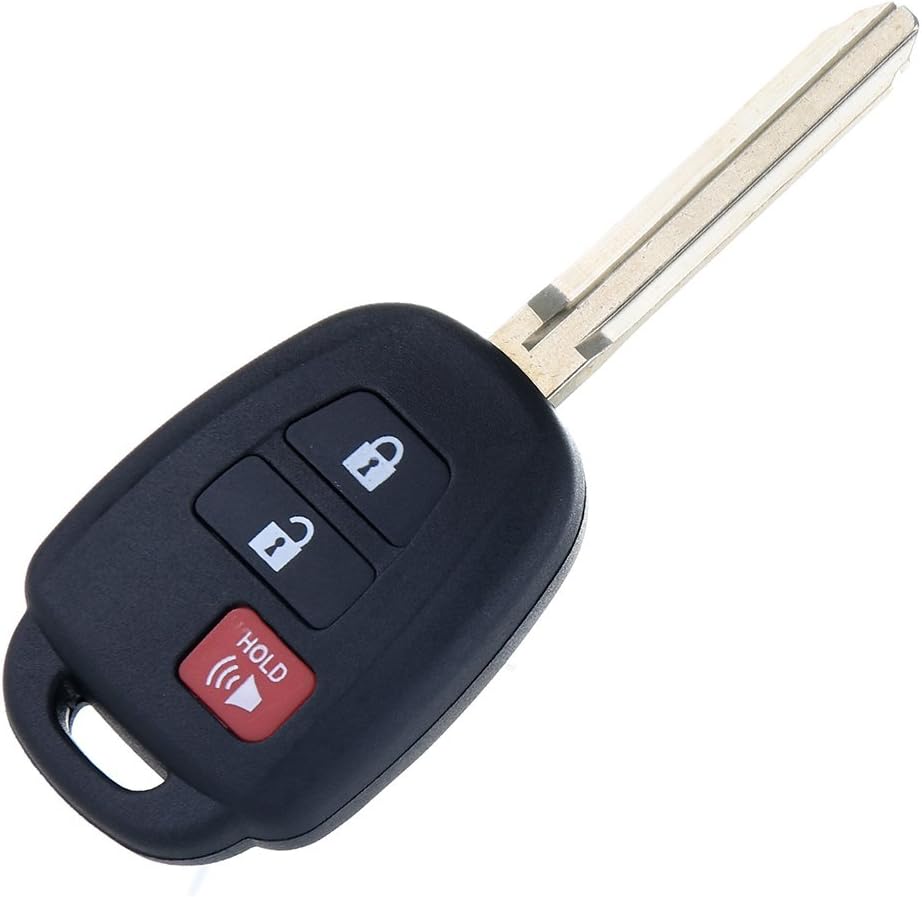 1pc 3 Buttons Keyless Remote Car Uncut Transmitter Key Fob for Toyota RAV4 Prius C Prius V HYQ12BDM Pack of 2 B48360