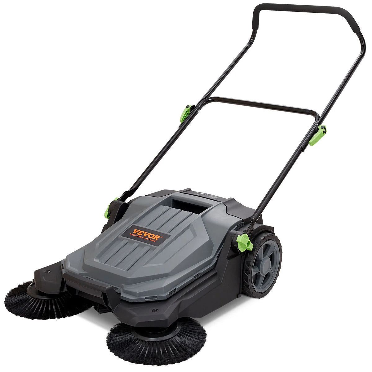 25.6" Manual Walk-behind Floor Sweeper with 5-Gallon Waste Container G6072