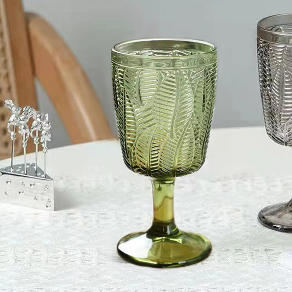 Green Embossment Texture Beverage Glasses E423429