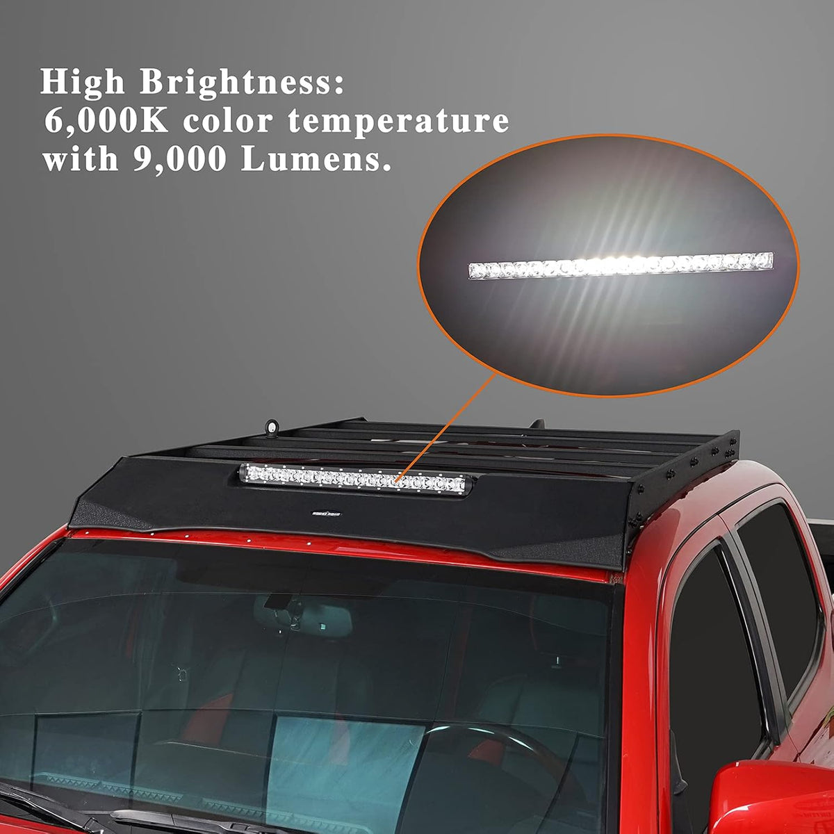Roof Rack Basket Cargo Carrier with LED Light Bar I229
