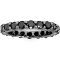 2 CT Black Diamond Eternity Ring 10K Black Gold M144