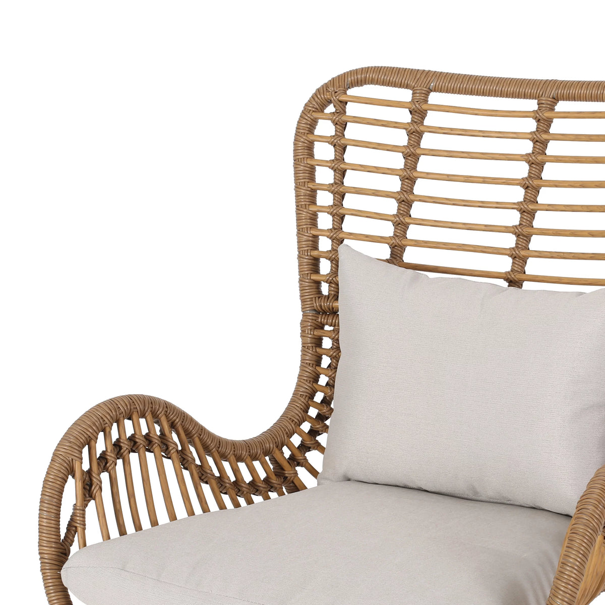 Indoor Wicker Club Chairs with Cushions Set of 2 H475694