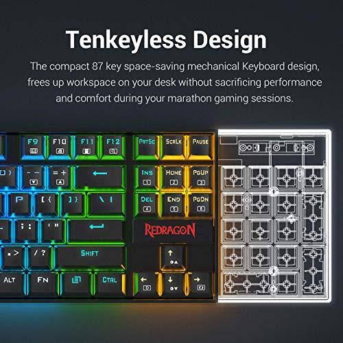 87 Key RGB Backlit Mechanical Gaming Keyboard U829102