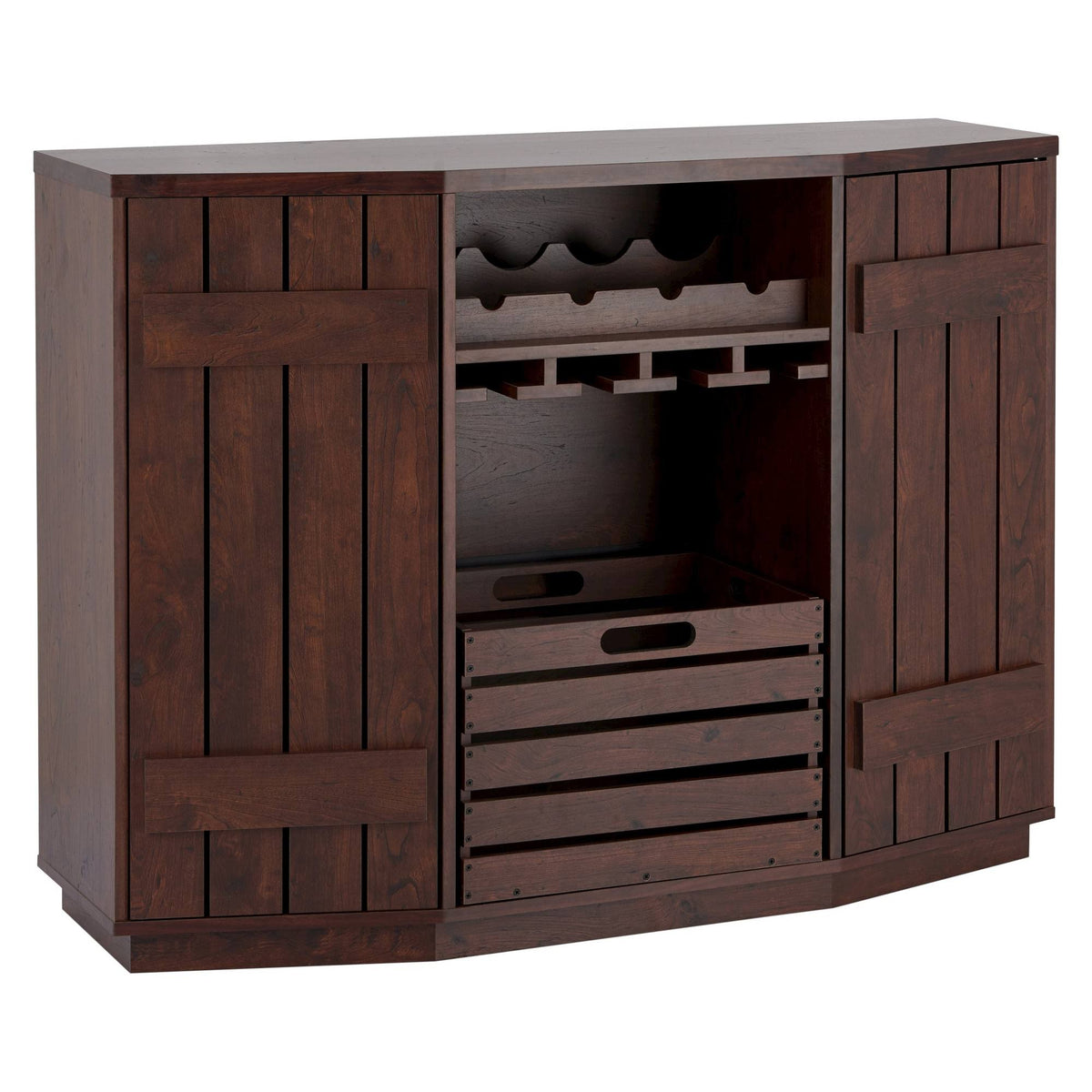Vintage Walnut Dining Buffet with Removable Crate B2797