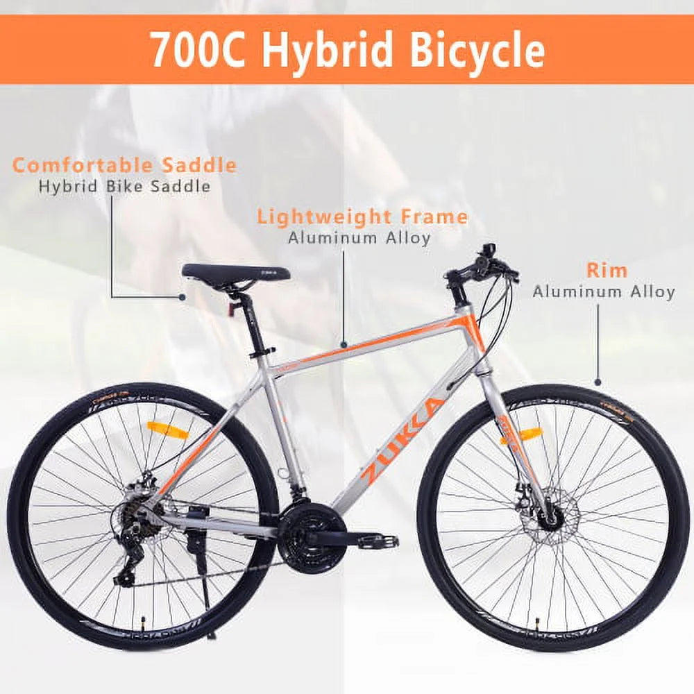 21 Speed Hybrid Bike Disc Brake 700 C Road Bike Z41205