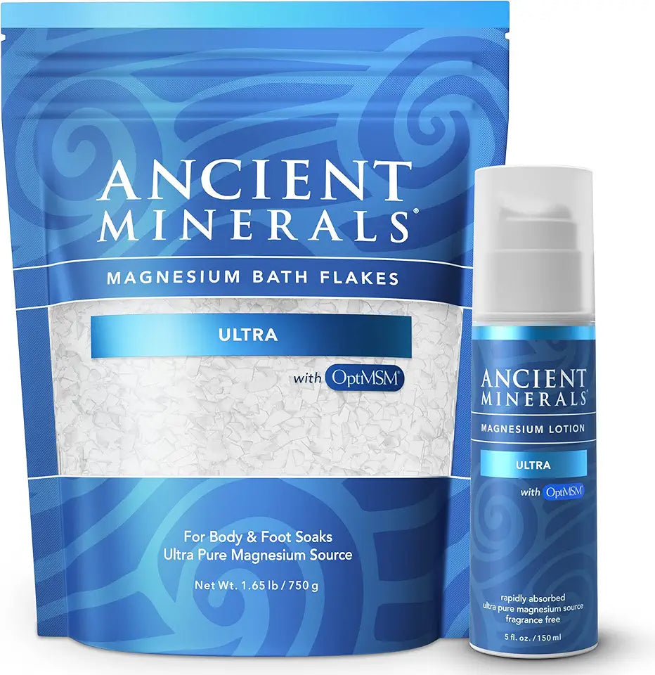 Magnesium Bath Flakes and Magnesium Lotion J4067