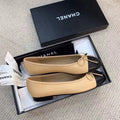 Beige Black Ballerina Flats Z22221