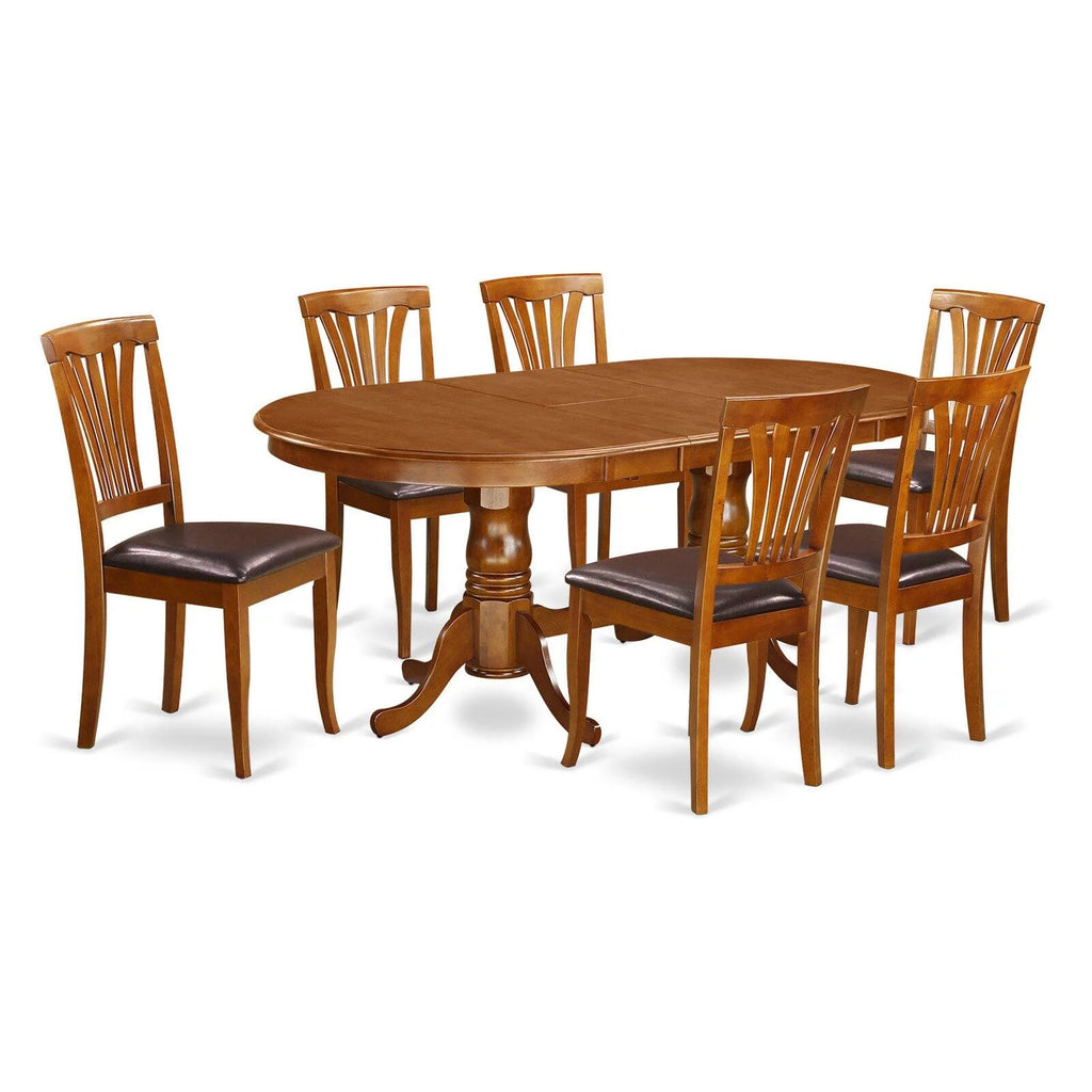 7 Piece Wood Dining Room Table Set L175
