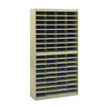 Steel Literature Organizer, 72 Letter Size Compartments, Brown F740976