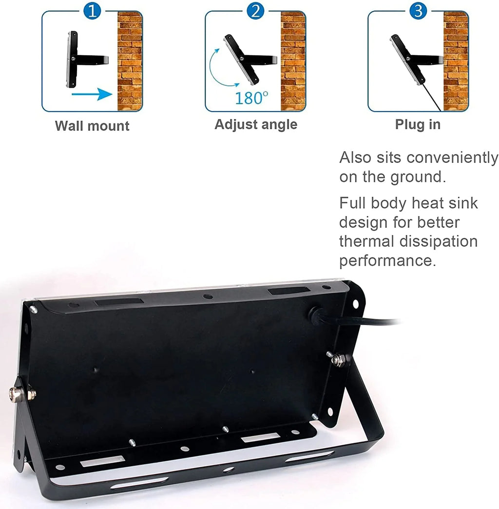 2 Pack 50W Black Lights, Blacklight Flood Light with Plug and Switch J602