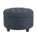 Fabric Upholstered Wooden Storage Ottoman E21277