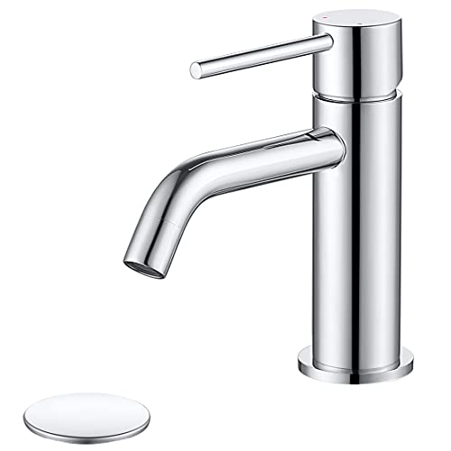 Brushed Gold Single Handle Vessel Sink Faucet T377