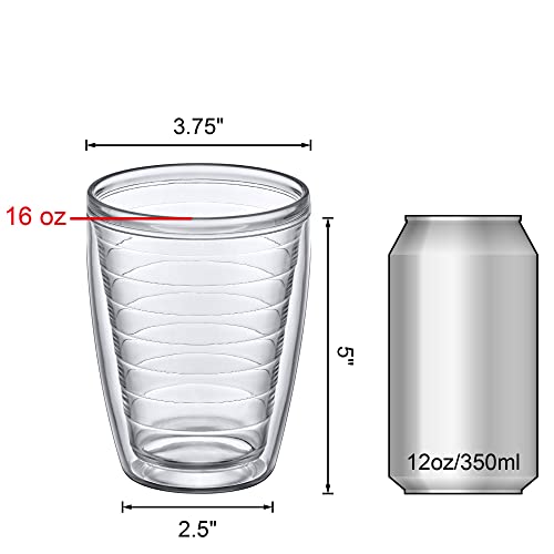 16-Ounce Insulated Plastic Tumblers Set of 4 I23193