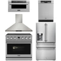 36 Electric Range, Range Hood, Refrigerator, Dishwasher and Microwave J6076