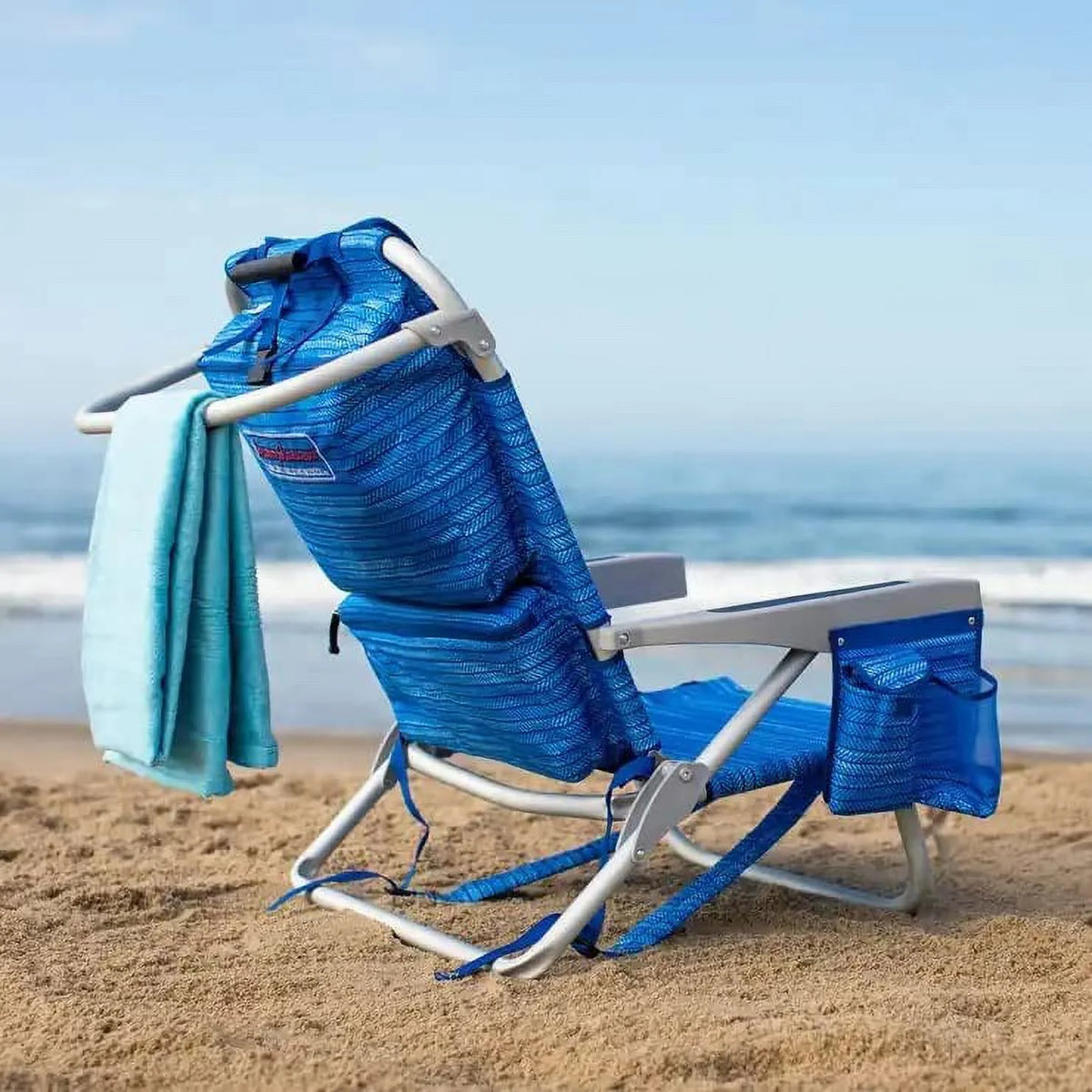 Backpack Beach Chair 5-Position Lay Flat Insulated Cooler L821407