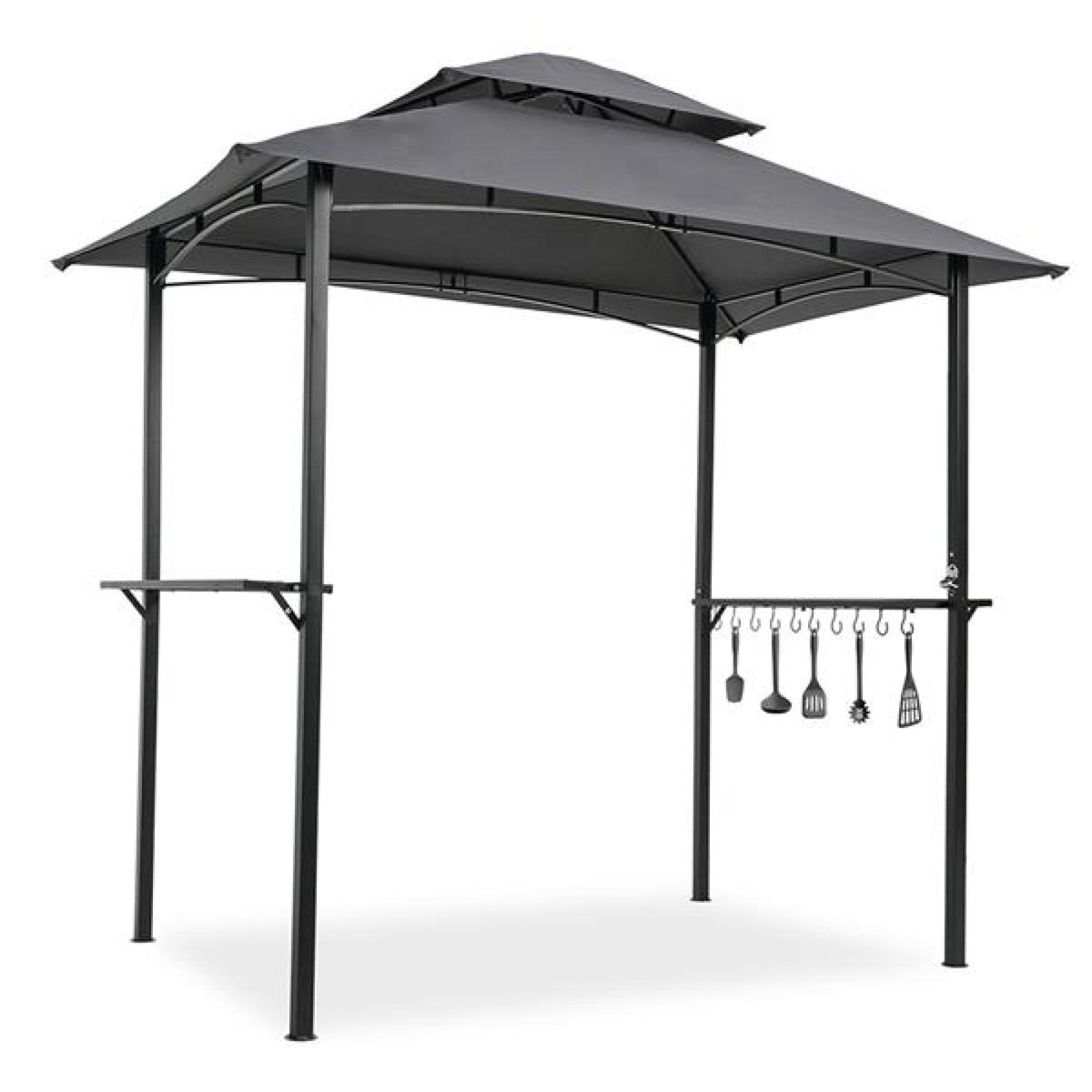Grey Outdoor Grill Gazebo with Steel Frame Z142