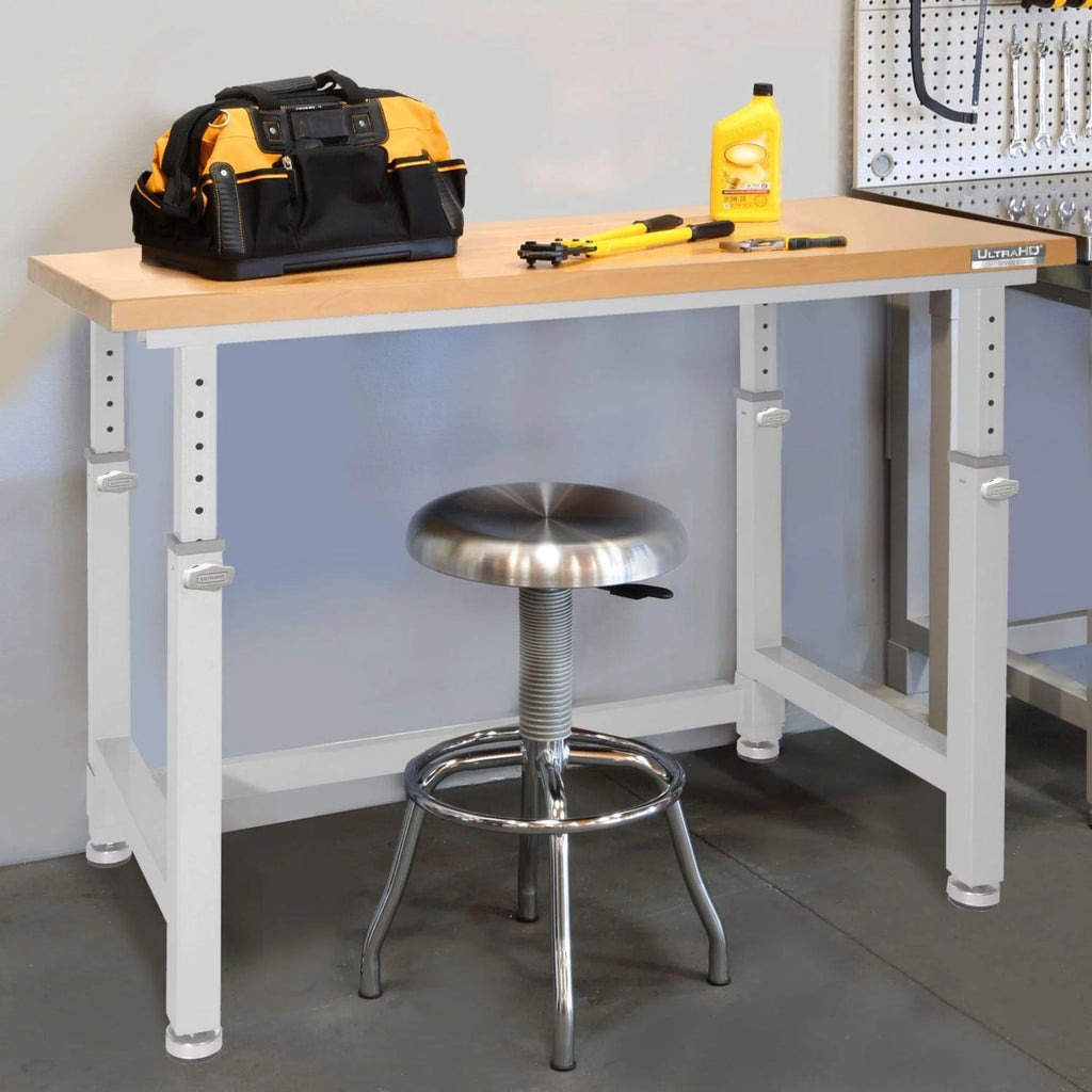 Height Adjustable Heavy-Duty Wood Top Workbench V728658