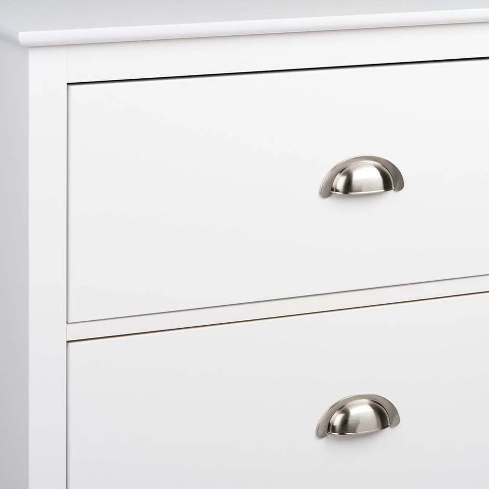 White 5-Drawer Wood Tall Dresser U921