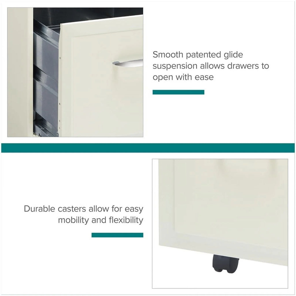 2 Drawer Steel Mobile File Cabinet I496