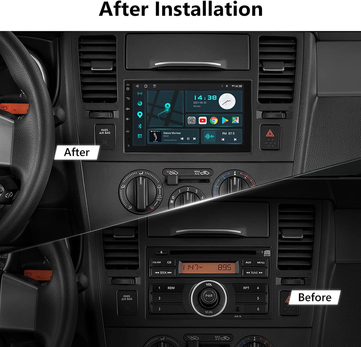 7 Inch Double Din Car Stereo Receiver with Bluetooth D305