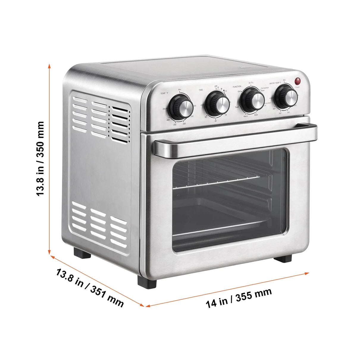 7-IN-1 Air Fryer Toaster Oven 18L Stainless Steel 1700W B697