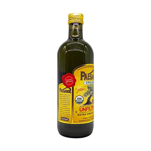 Organic Unfiltered Extra Virgin Olive Oil 33.8 Fl Oz Glass D1357