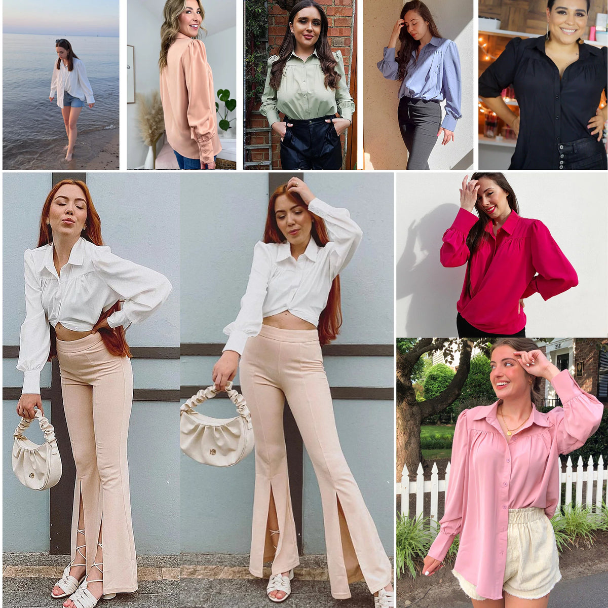 Long Sleeve Button Down Plus Size Blouse O622617