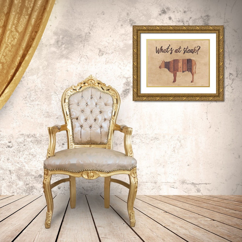 Gold Ornate Wood Framed Art Print E93085