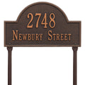 Arch Marker - Standard Lawn - Two Line in Oil Rubbed Bronze Q393