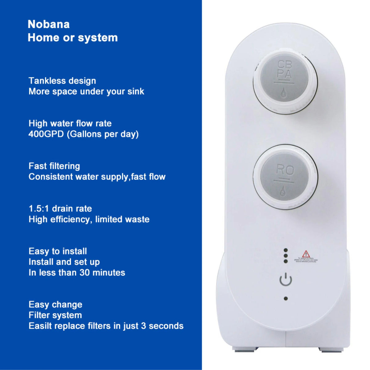 400GPD Tankless RO Water Purifier W7457