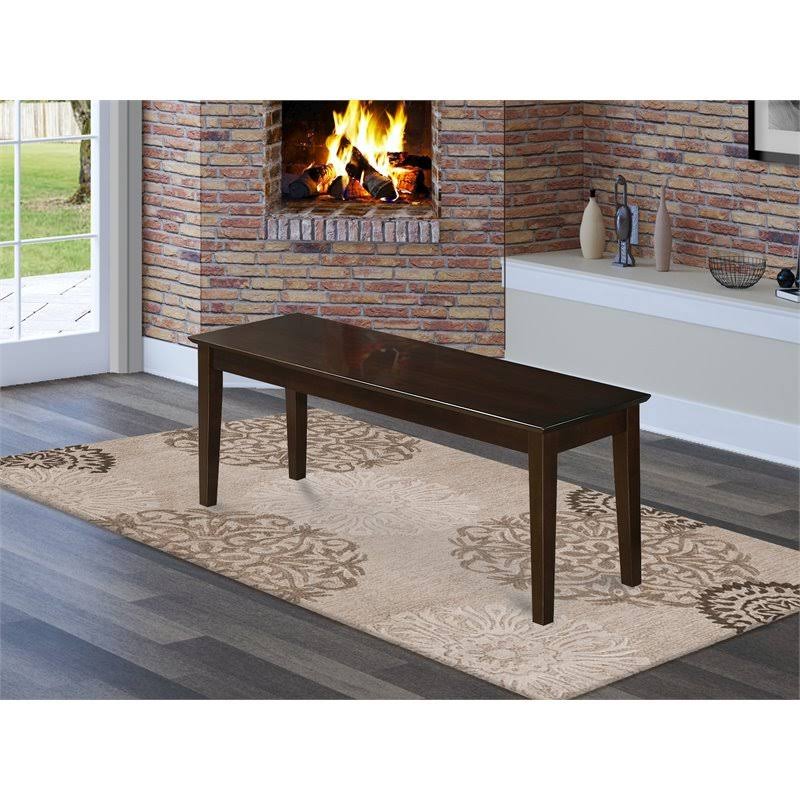 Capri Bench with Wood Seat in Cappuccino K7253