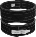 Genuine Leather 4-Inch-Wide Black Powerlifting Belt H48021