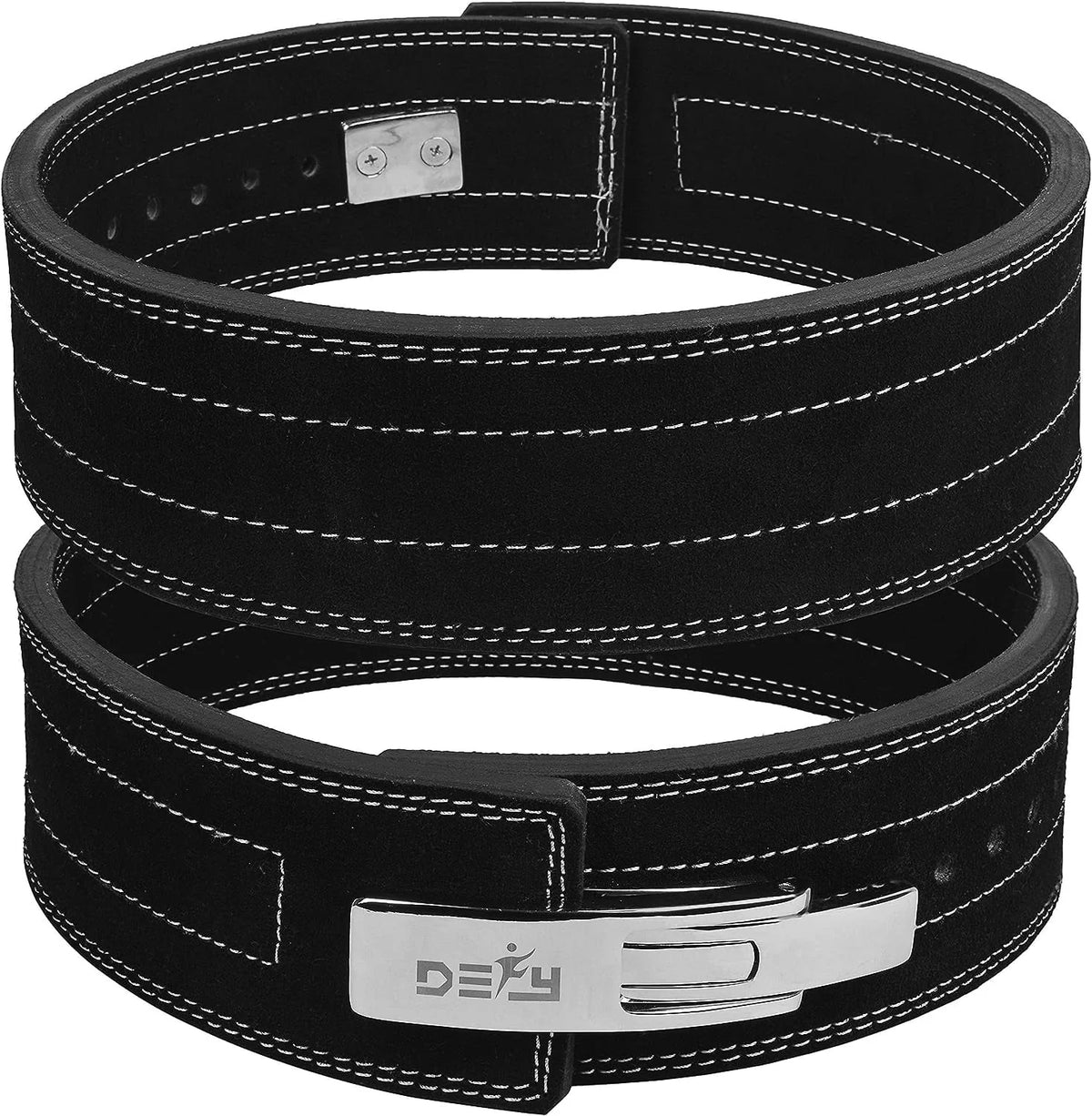Genuine Leather 4-Inch-Wide Black Powerlifting Belt H48021