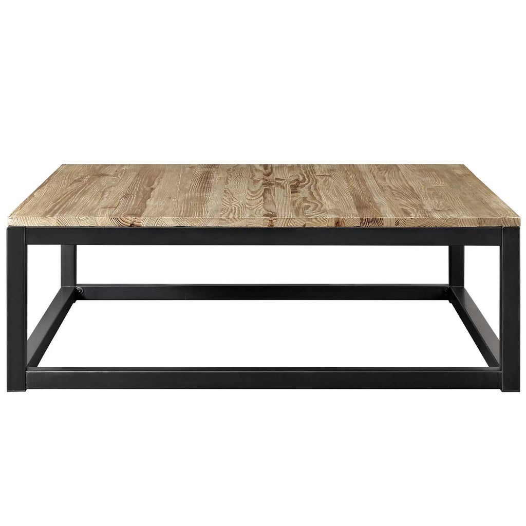 Brown Metal Steel Wood Coffee Table F897193
