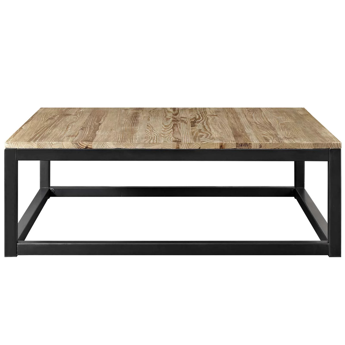 Brown Metal Steel Wood Coffee Table F897193