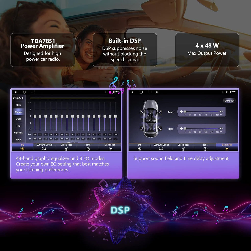7 Inch Double Din Car Stereo Receiver with Bluetooth D305
