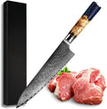 12.5-inch Damascus Chef Knife with Olive Wood Handle V19236